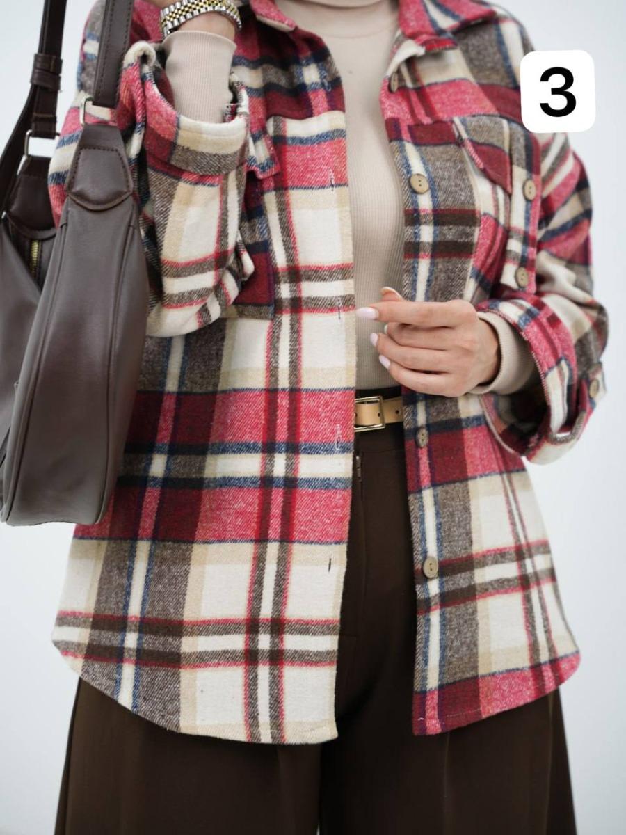 شکت چهارخونه جیب صلیبی آذر کد 6587