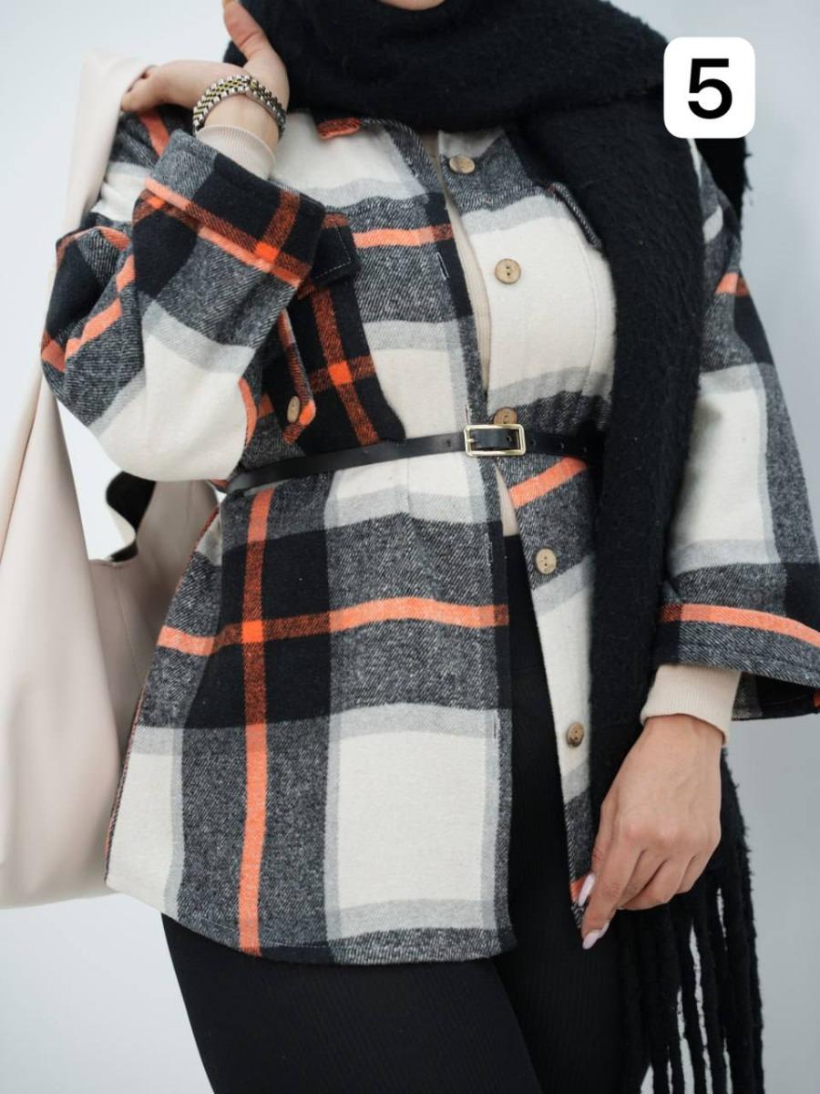 شکت چهارخونه جیب صلیبی آذر کد 6587