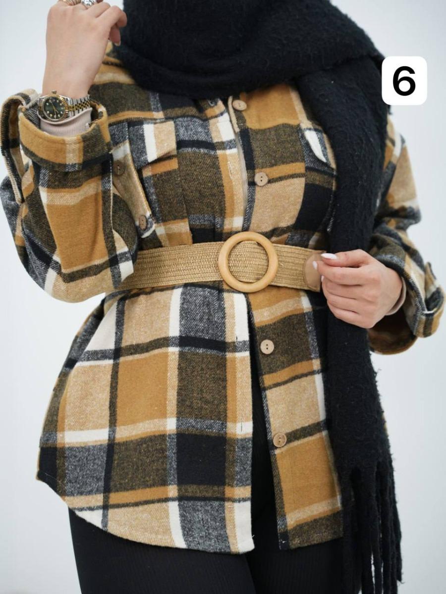 شکت چهارخونه جیب صلیبی آذر کد 6587