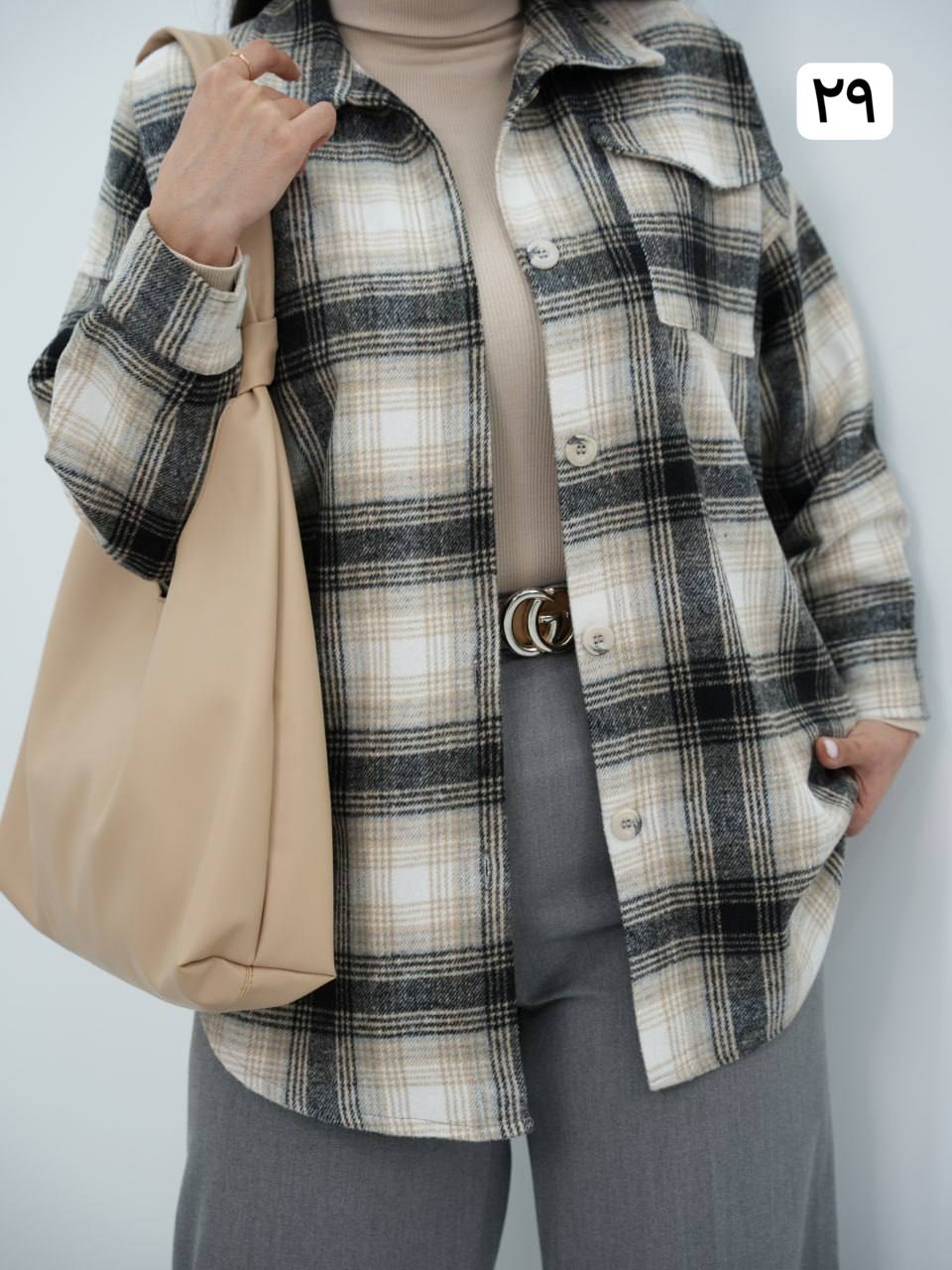 شکت چهارخونه تک جیب کامیشا کد 6610