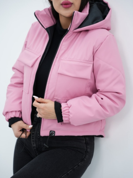 کاپشن کلاهدار جلو جیب آهو کد 6611