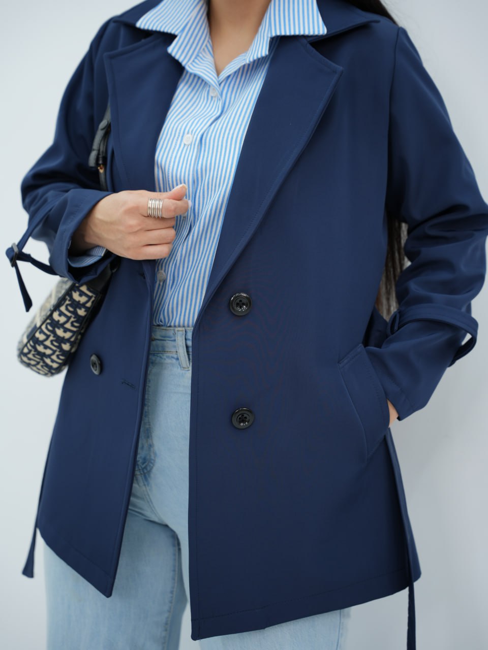 بارونی کوتاه کمردار آفاگاتو کد 6630