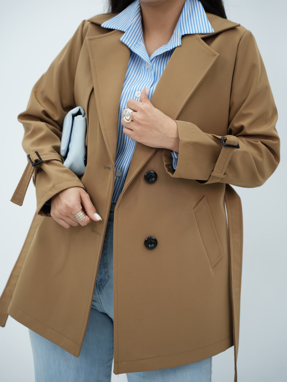 بارونی کوتاه کمردار آفاگاتو کد 6630