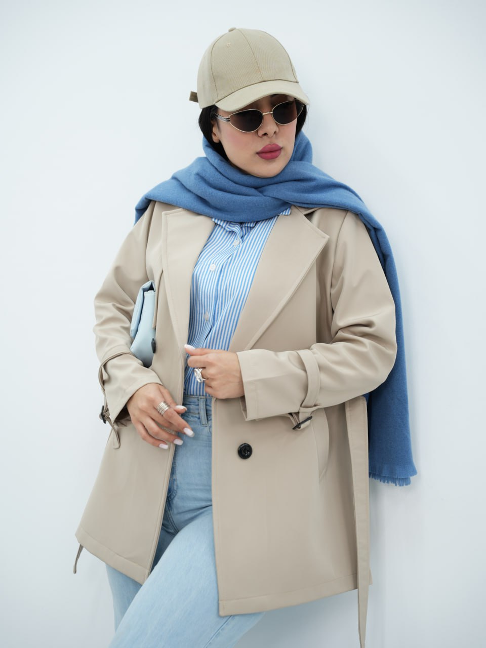 بارونی کوتاه کمردار آفاگاتو کد 6630