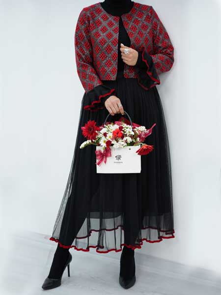 ست کت و دامن یلدایی دونه کد 6634