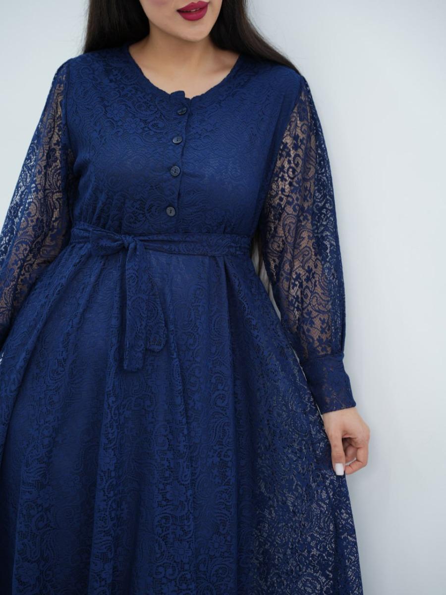 پیراهن گیپور کمردار نارون کد 6635