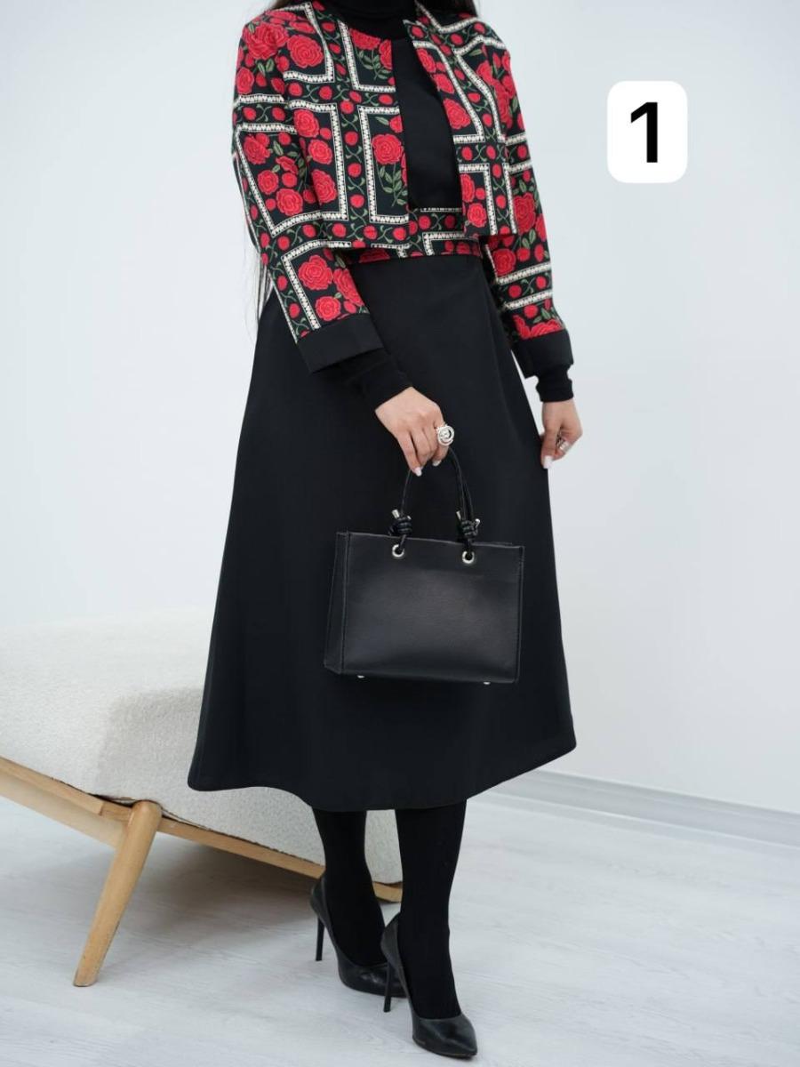 ست کت و سارافون کمردار ناردونه کد 6638