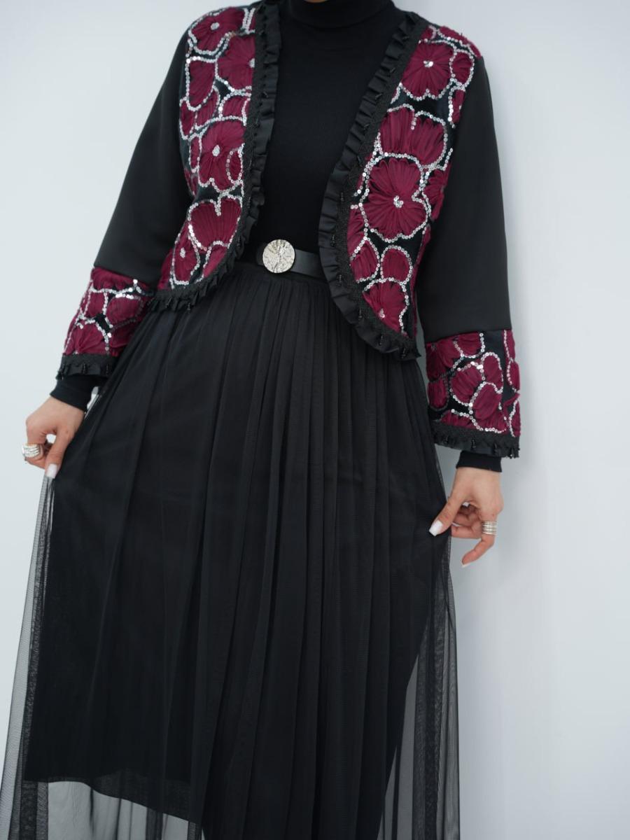 ست سه تیکه مزونی فرخنده کد 6640