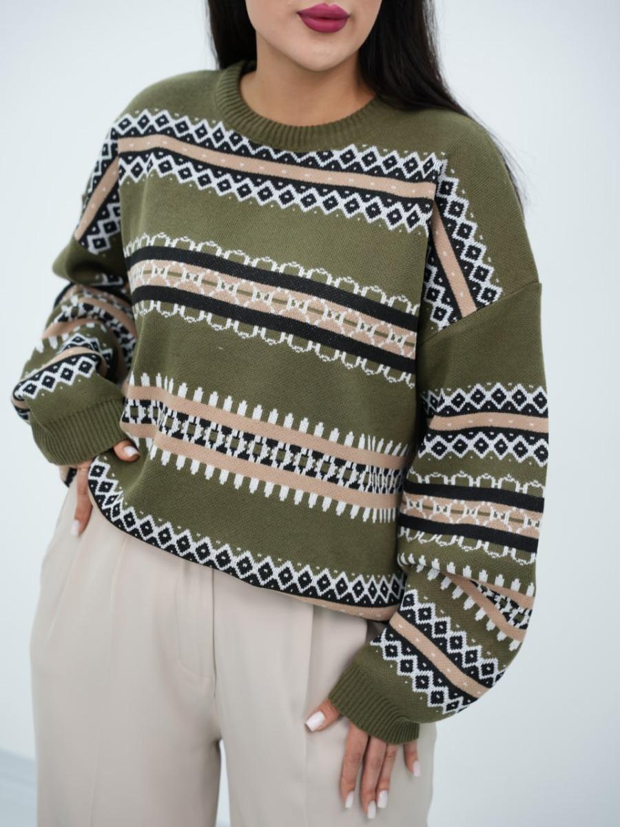 بلوز بافت طرحدار خزان کد6651