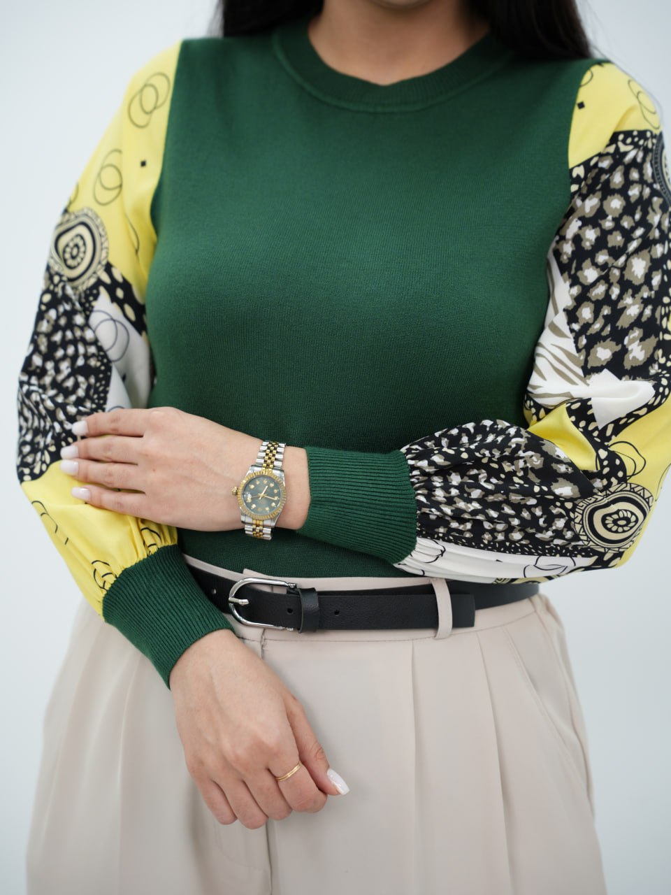 بافت آستین طرحدار مادرانه آنه کد6657