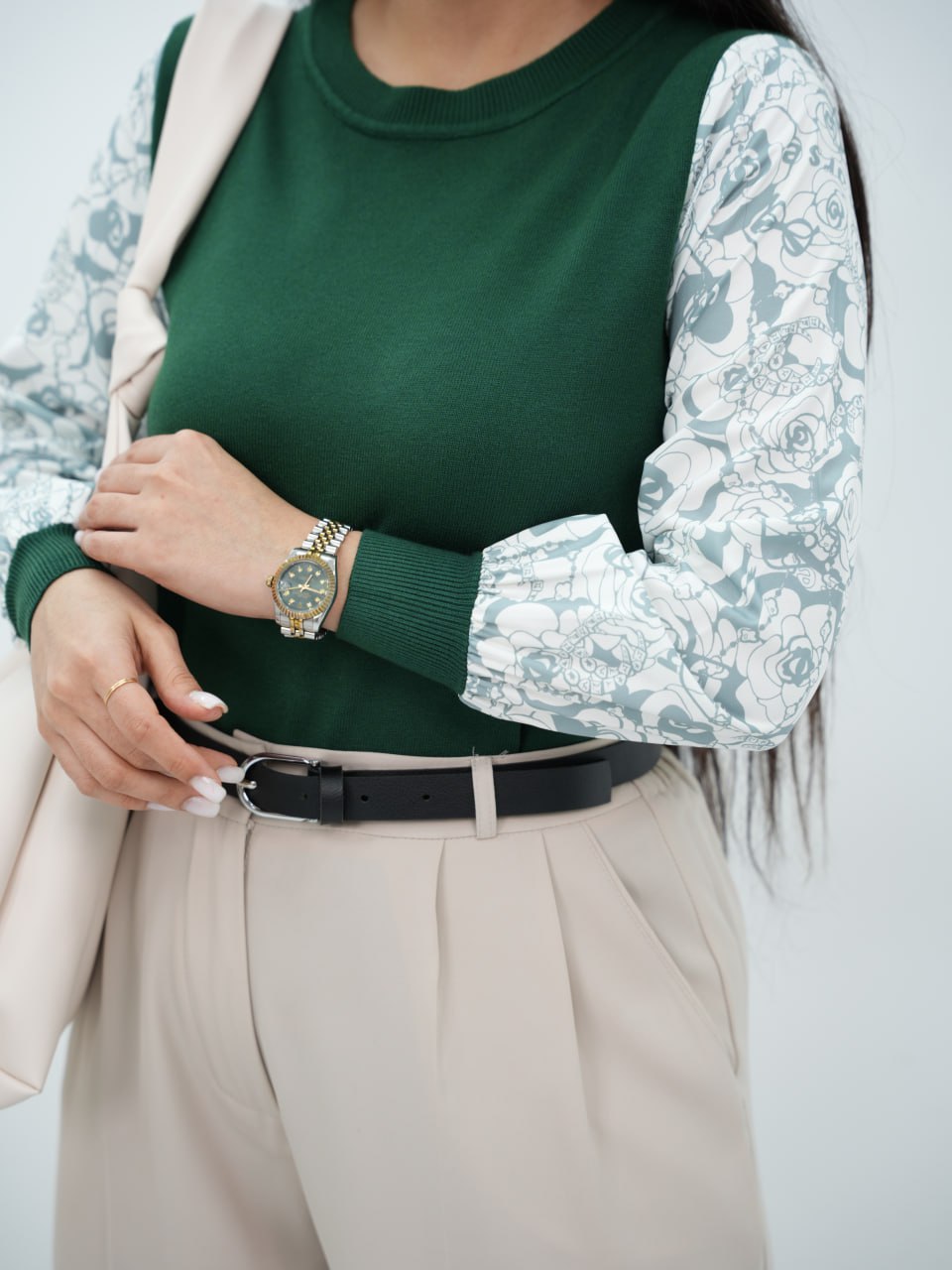 بافت آستین طرحدار مادرانه آنه کد6657