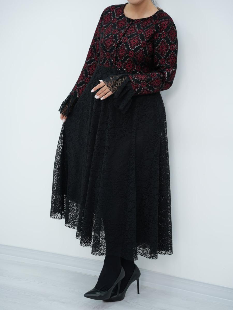 پیراهن ترکیبی پایین گیپور سوزان کد6664