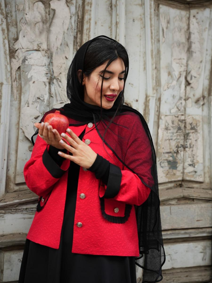 کتی ژاکارد آستین پاکتی دلین کد6666