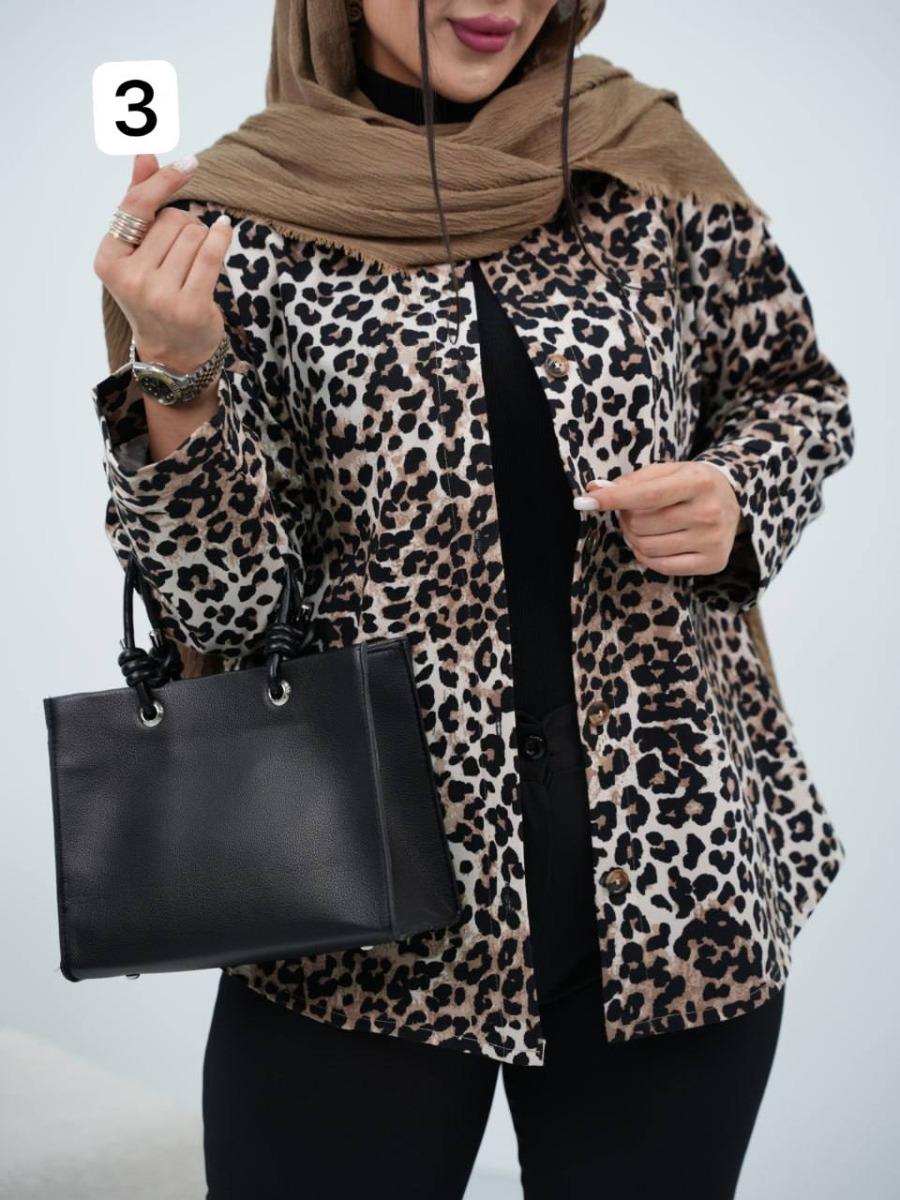 شومیز پاییزه طرح پلنگی ببری کد6684