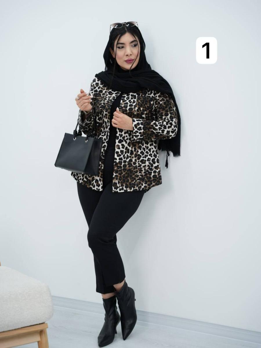 شومیز پاییزه طرح پلنگی ببری کد6684