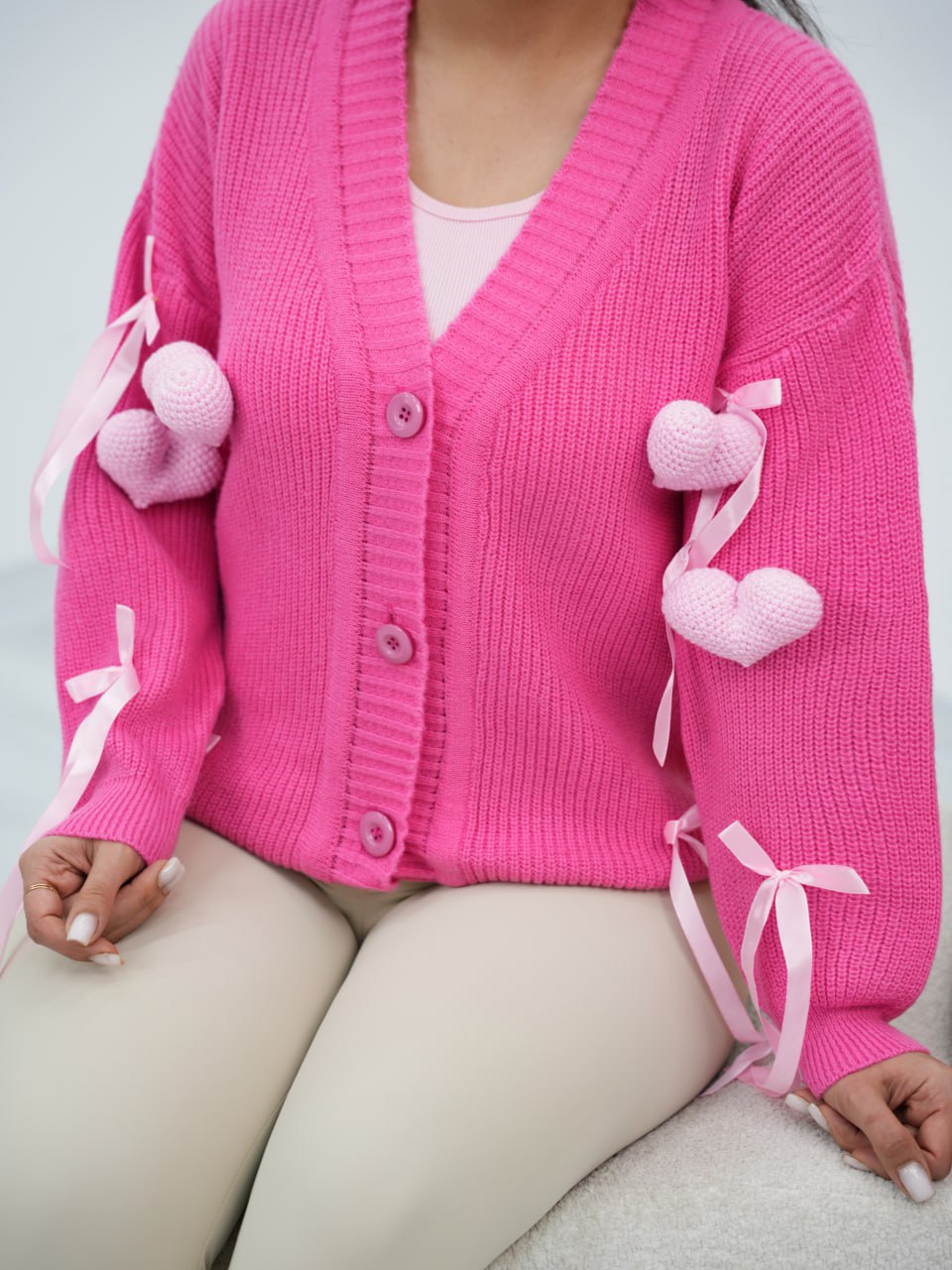 ژاکت بافت قلب سویل کد6687