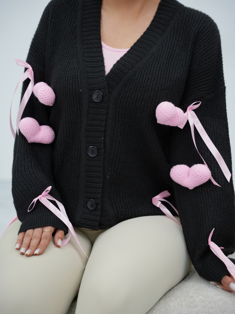 ژاکت بافت قلب سویل کد6687