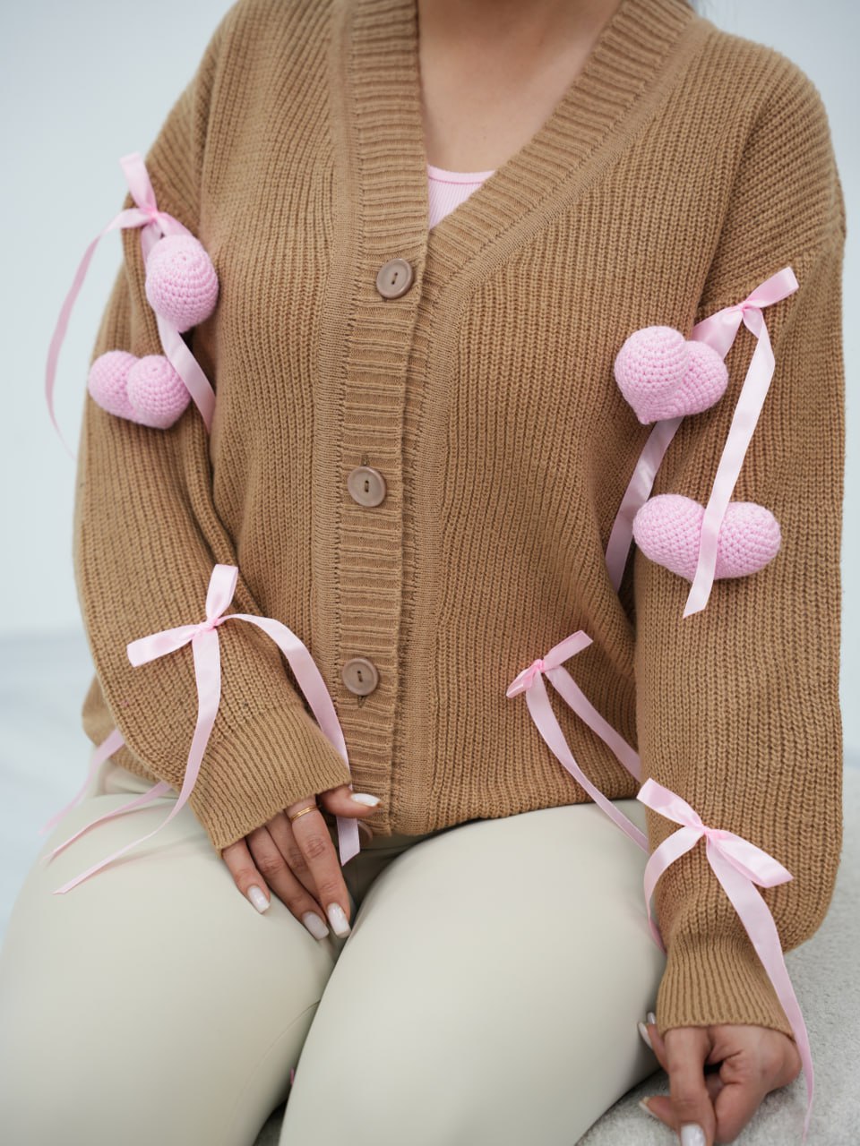 ژاکت بافت قلب سویل کد6687