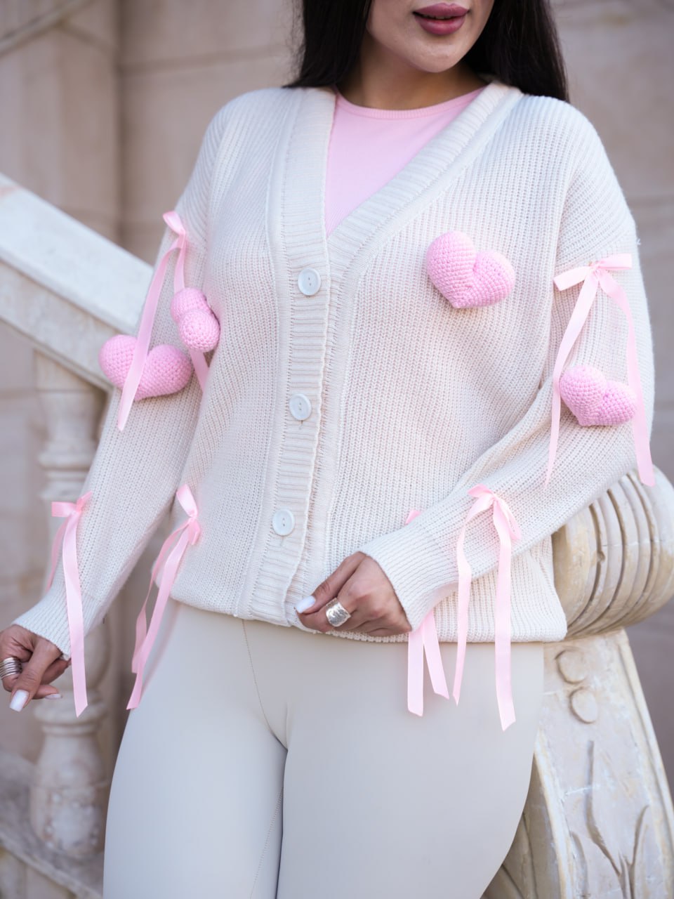 ژاکت بافت قلب سویل کد6687