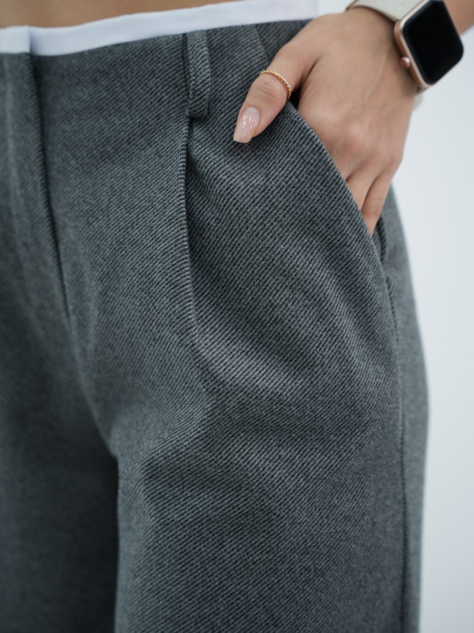 شلوار بگ فوتر کمرسفید لیرا کد 6702