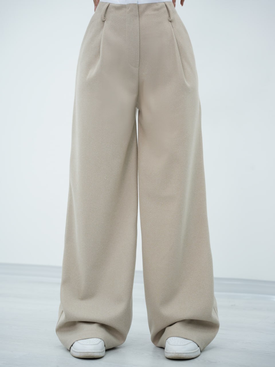 شلوار بگ فوتر کمرسفید لیرا کد 6702