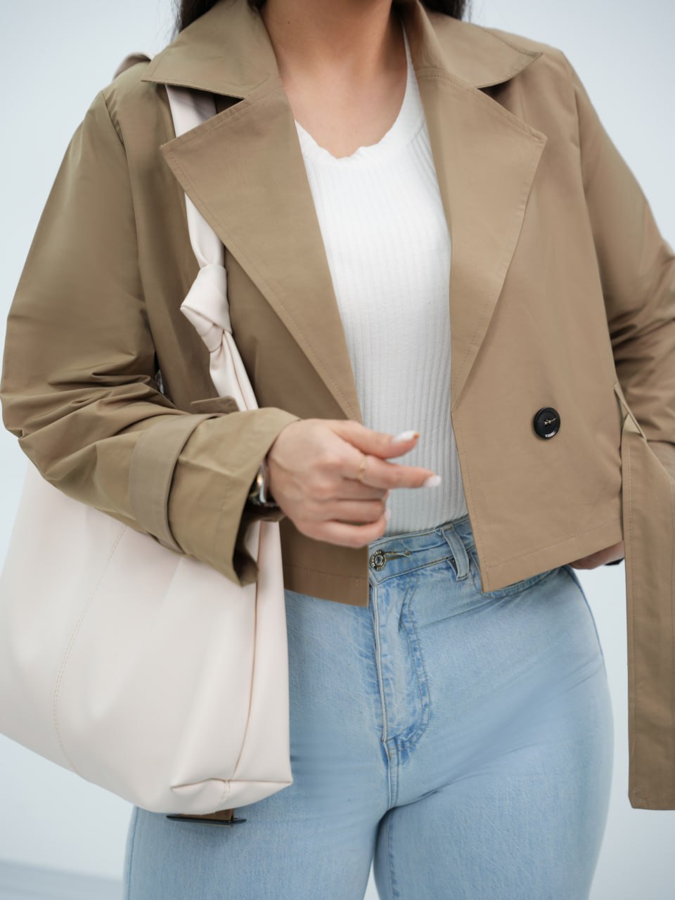 ترنج کت کوتاه کمردار رایکا کد 6703