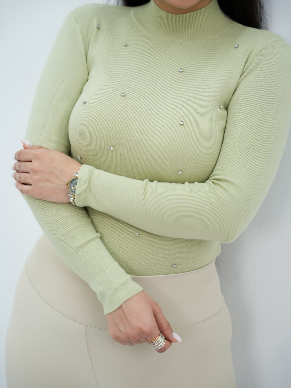 بافت گپ نگین دار زمرد کد 6706