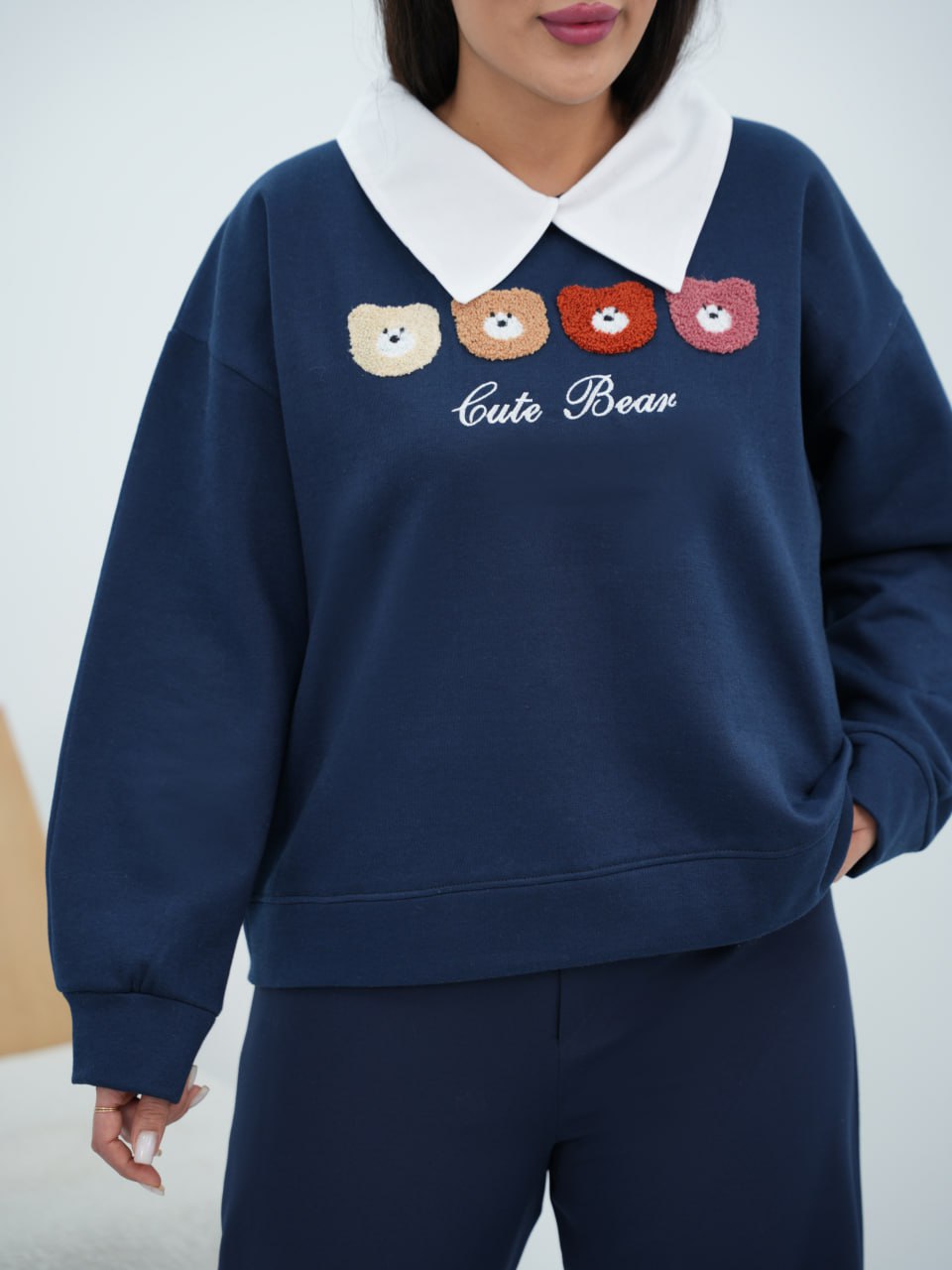 دورس یقه سفید جلو تدی پانی کد6707