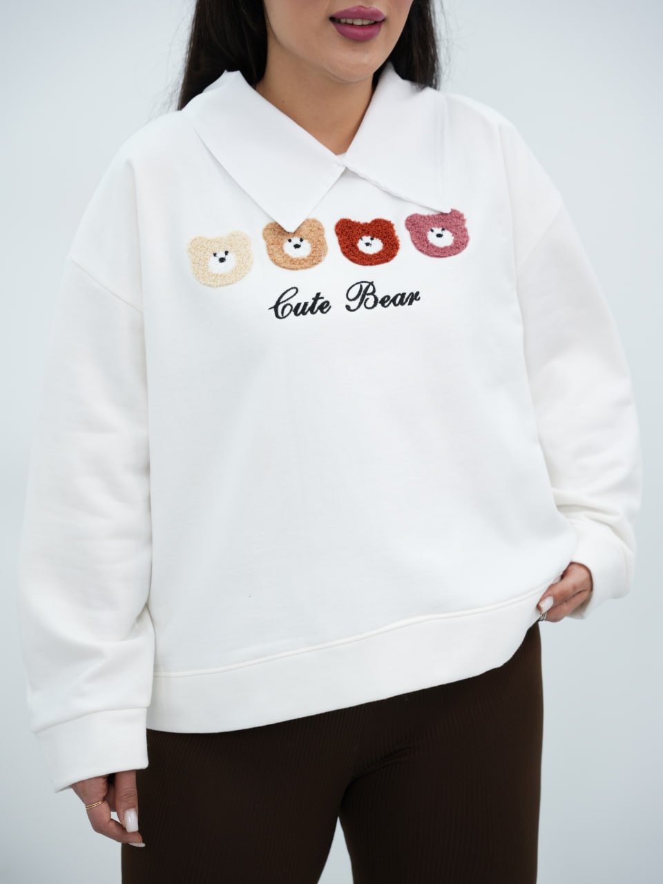 دورس یقه سفید جلو تدی پانی کد6707