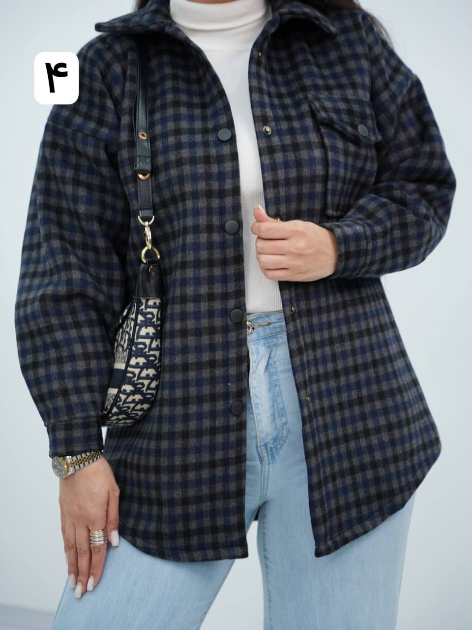 شکت چهارخونه تک جیب ساوانا کد6711