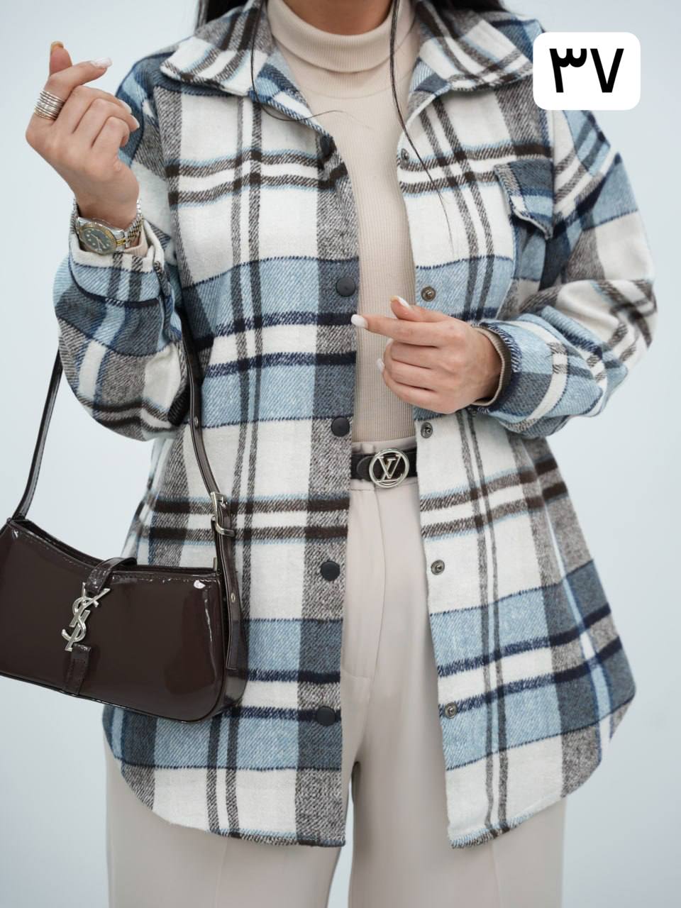 شکت چهارخونه تک جیب ساوانا کد6711