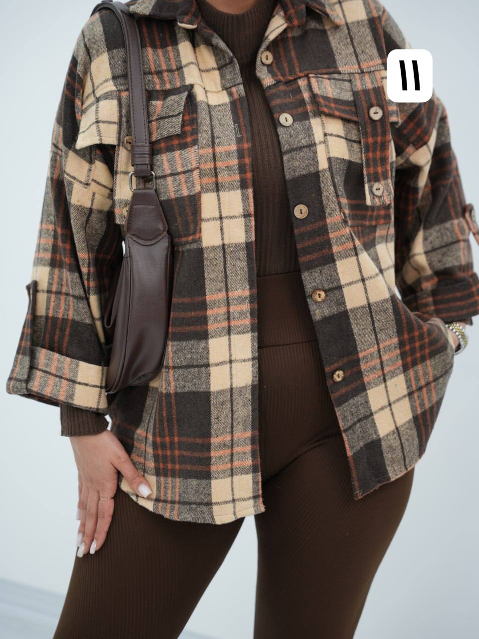 شکت چهارخونه جیب صلیبی تانسون کد6712