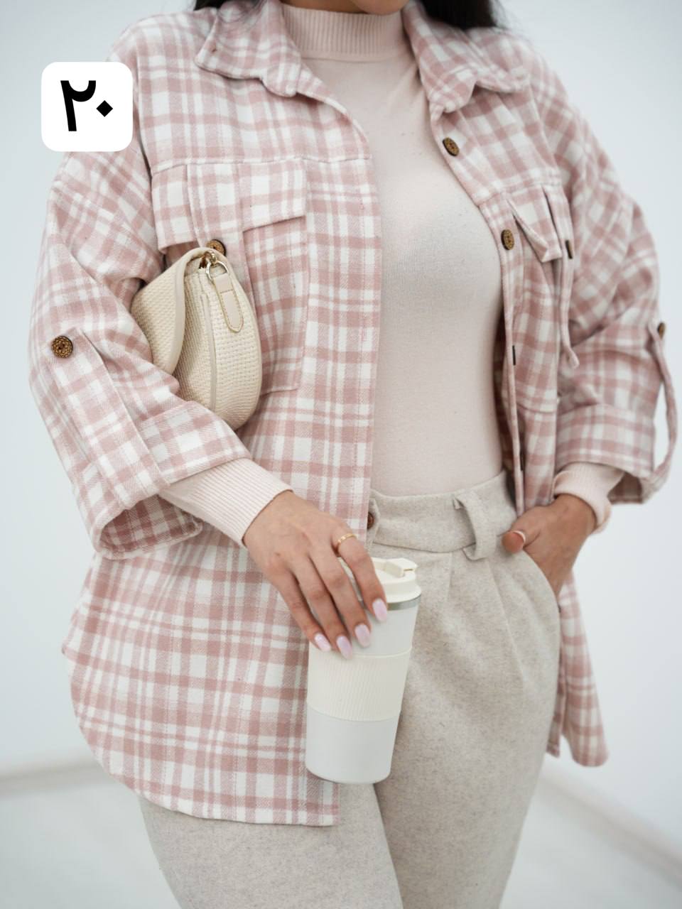 شکت چهارخونه جیب صلیبی تانسون کد6712