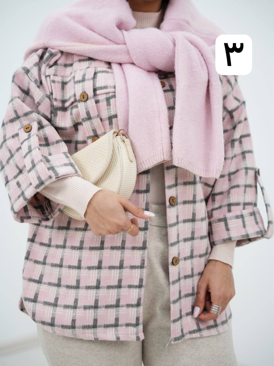 شکت چهارخونه جیب صلیبی تانسون کد6712