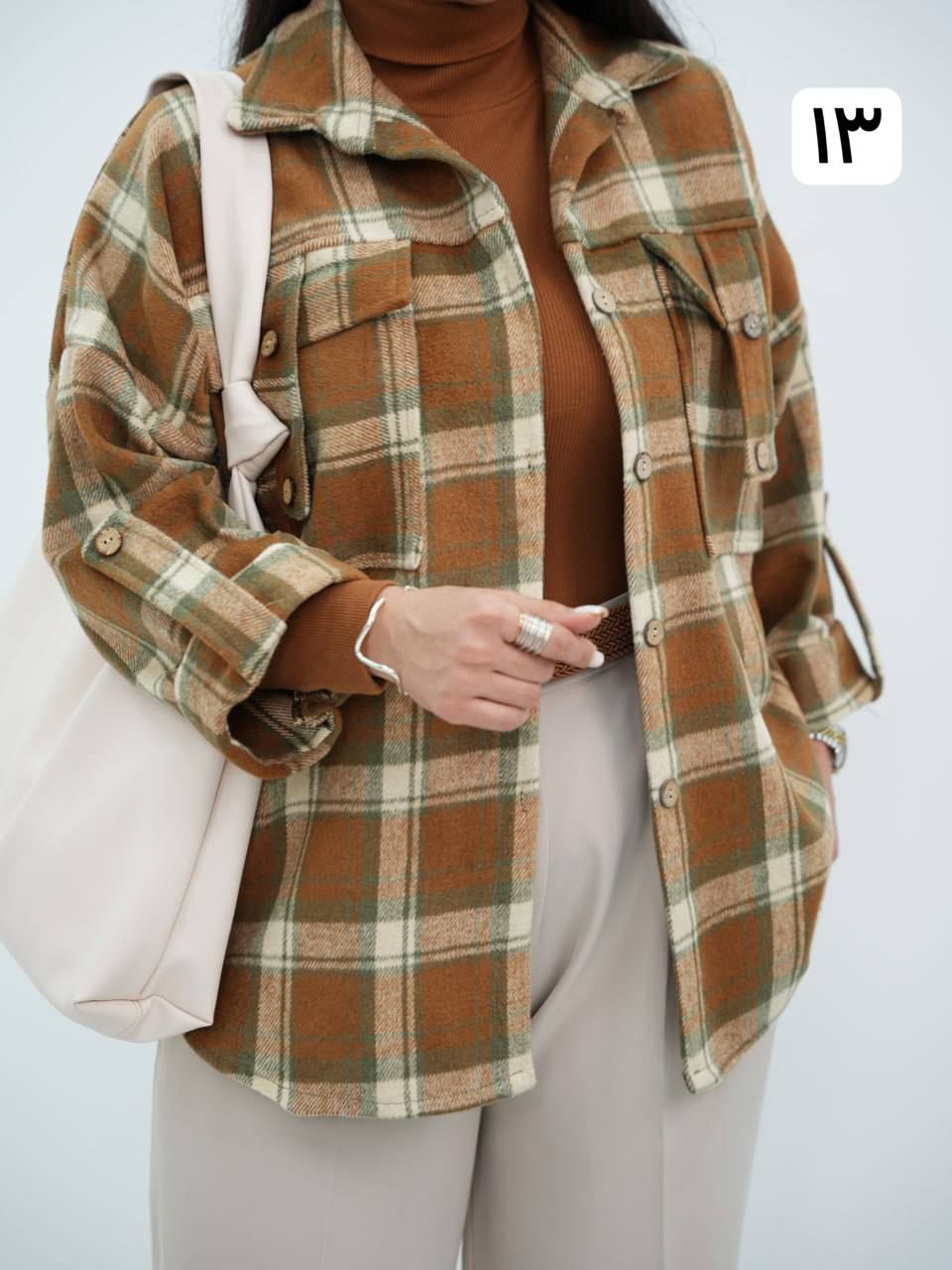 شکت چهارخونه جیب صلیبی تانسون کد6712