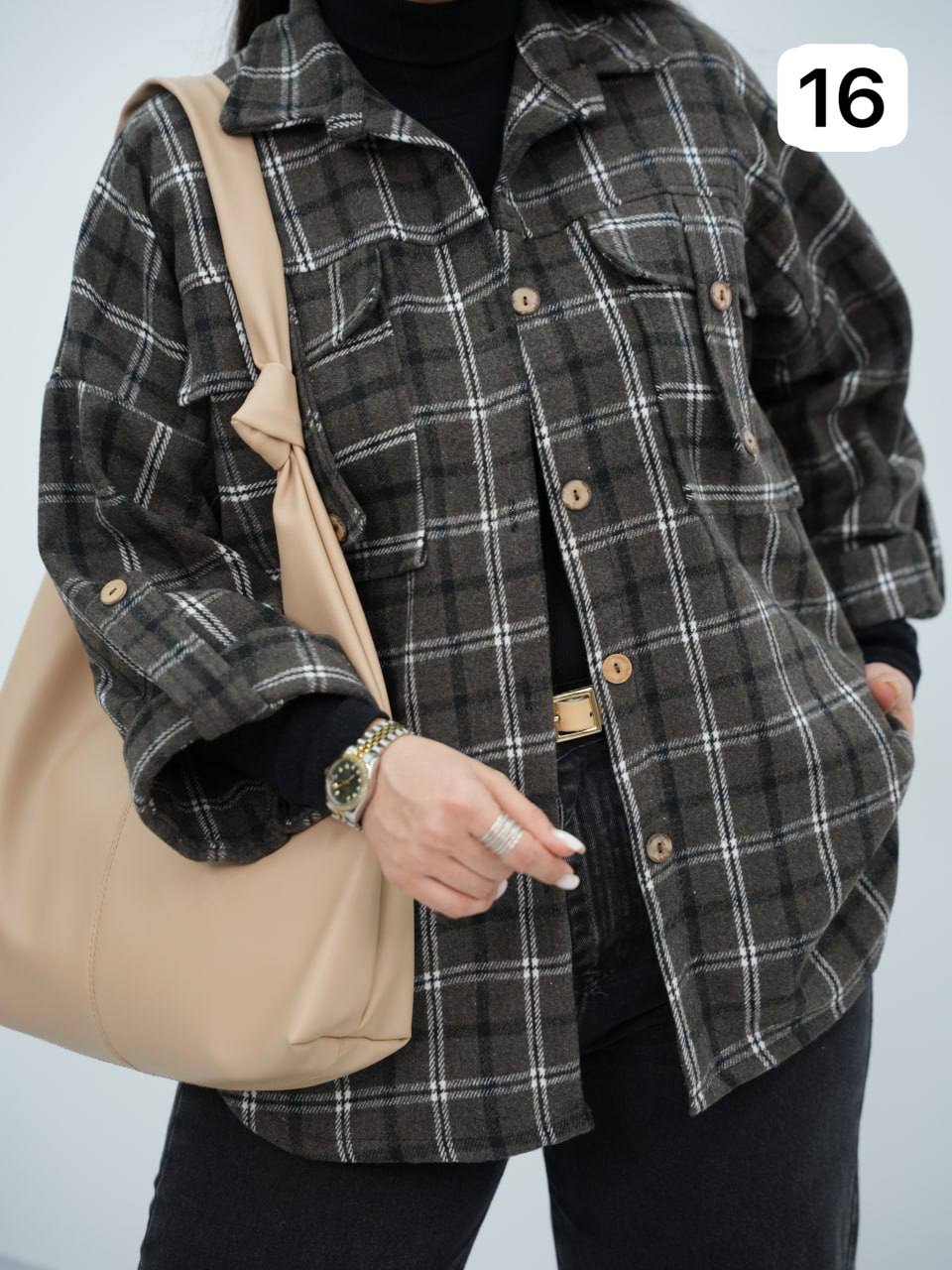 شکت چهارخونه جیب صلیبی تانسون کد6712