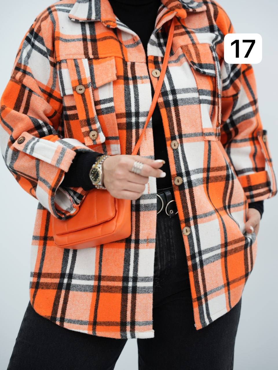 شکت چهارخونه جیب صلیبی تانسون کد6712