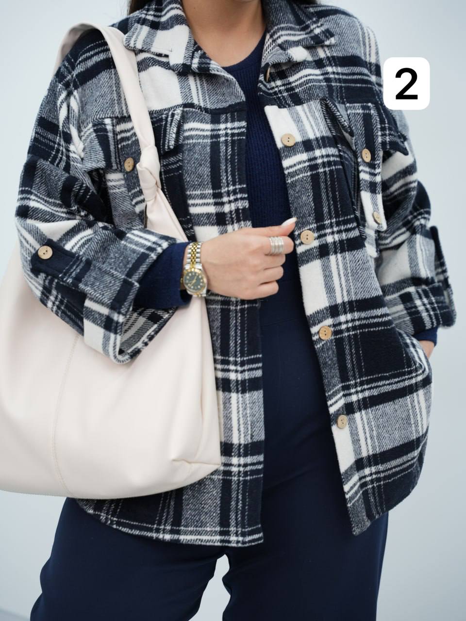 شکت چهارخونه جیب صلیبی تانسون کد6712