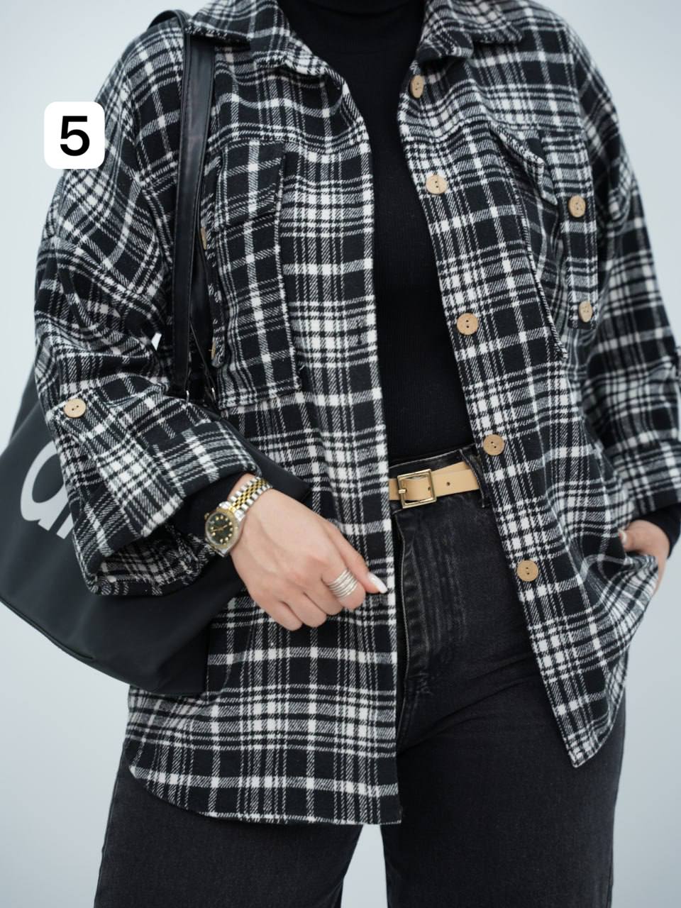 شکت چهارخونه جیب صلیبی تانسون کد6712