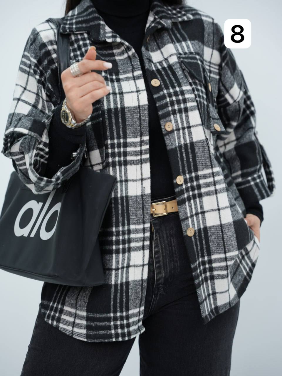 شکت چهارخونه جیب صلیبی تانسون کد6712