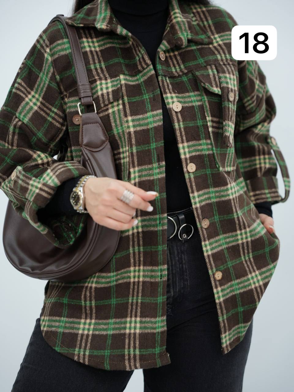 شکت چهارخونه جیب صلیبی تانسون کد6712