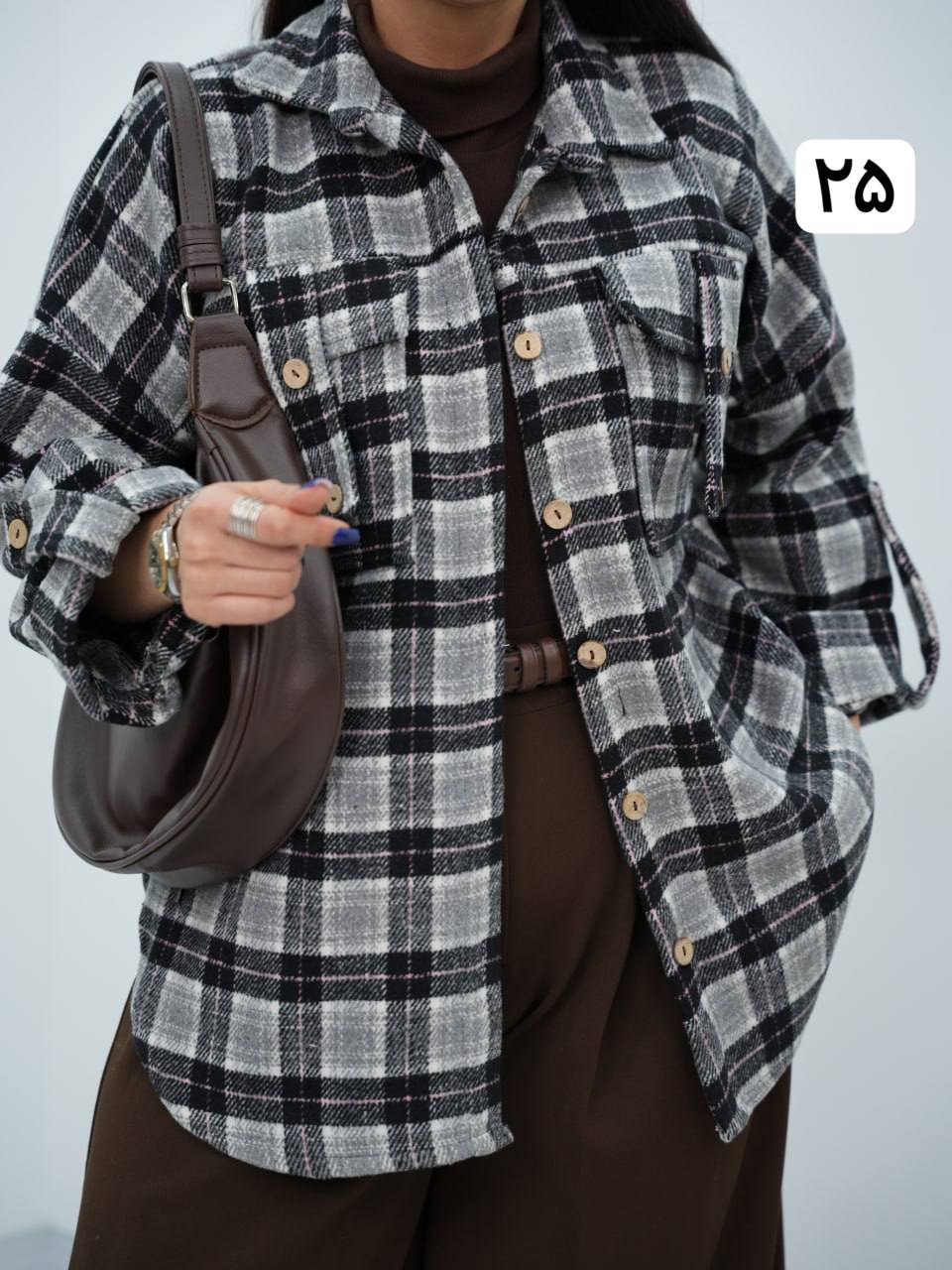 شکت چهارخونه جیب صلیبی تانسون کد6712