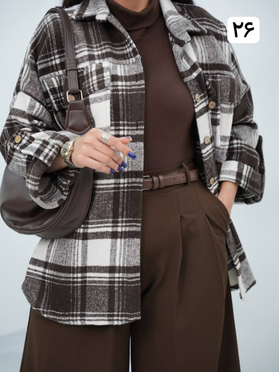 شکت چهارخونه جیب صلیبی تانسون کد6712