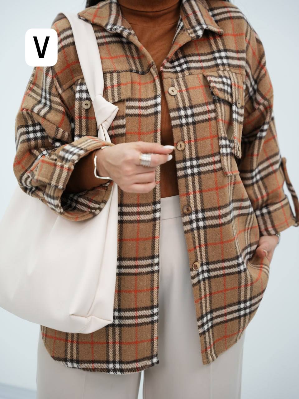 شکت چهارخونه جیب صلیبی تانسون کد6712