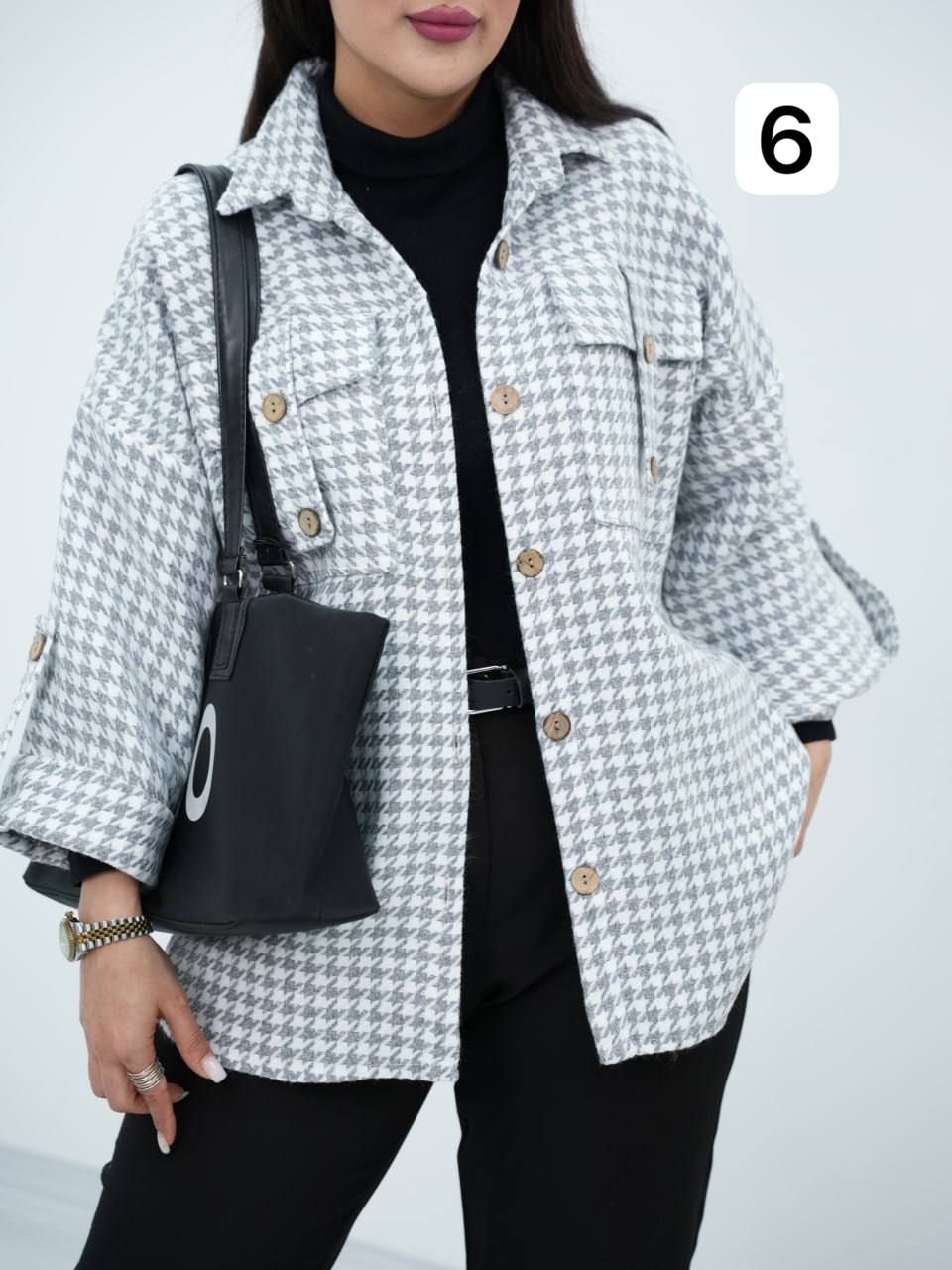 شومیز پیچازی جیب صلیبی تینا کد6714