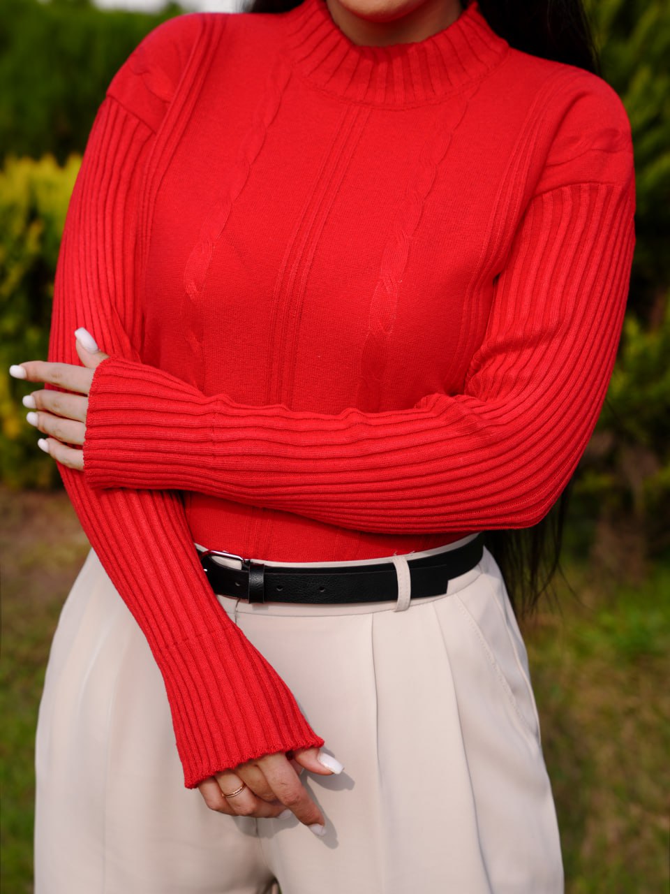 بلوز بافت طرح گره ای سارا کد 6725