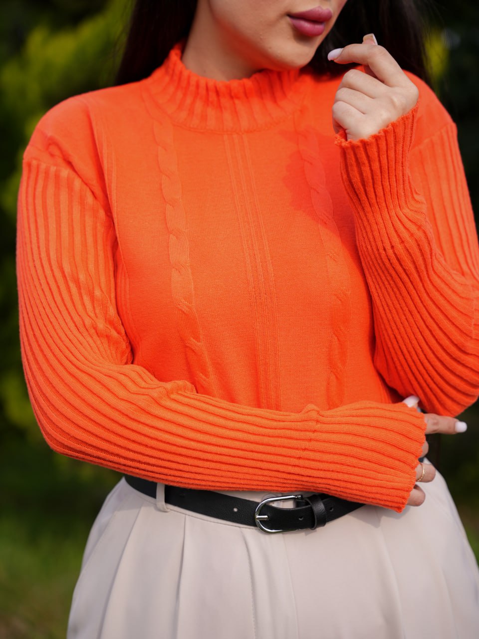 بلوز بافت طرح گره ای سارا کد 6725