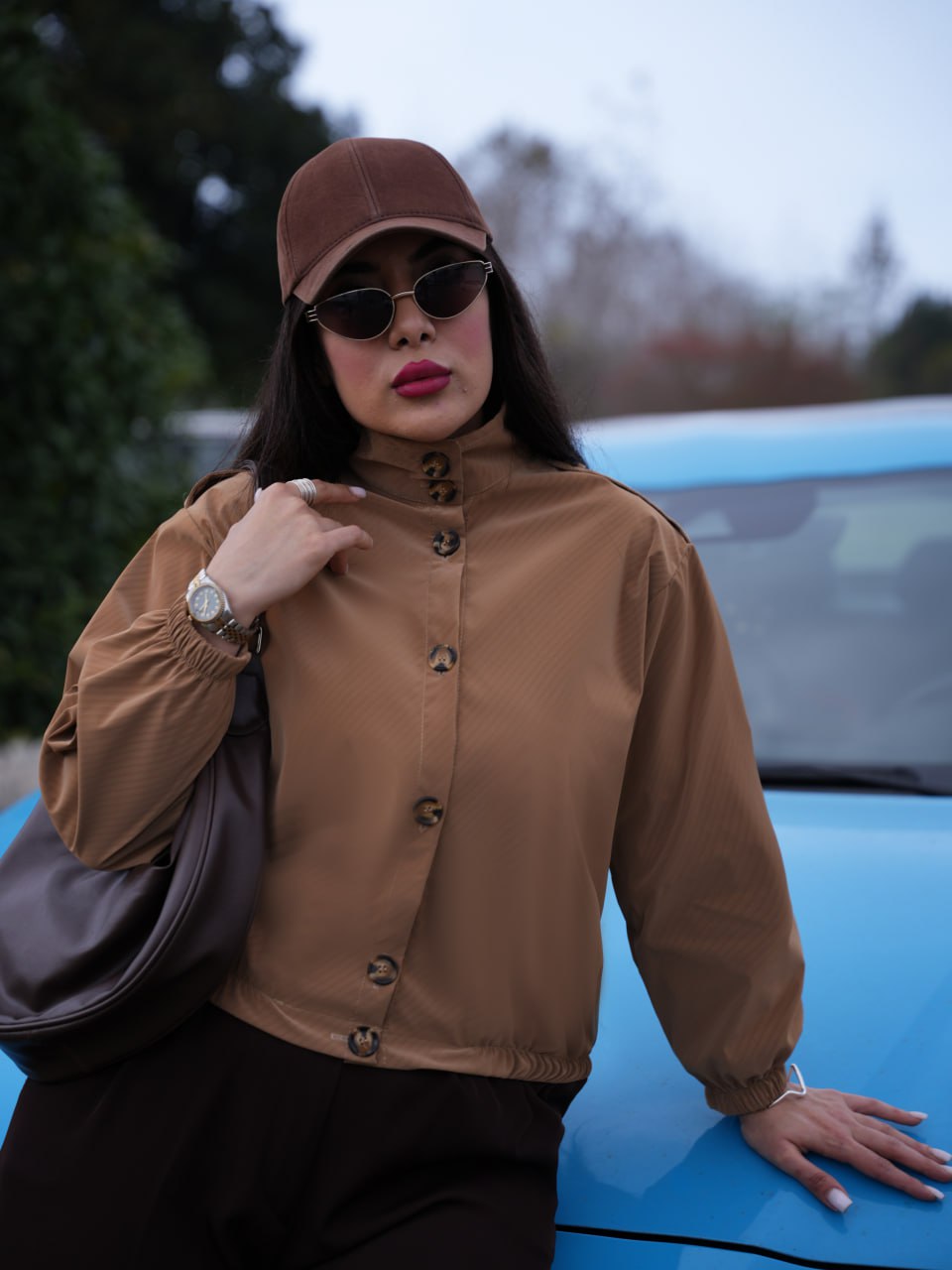 بامبر یقه ایستاده پایین کش قصیده کد6731