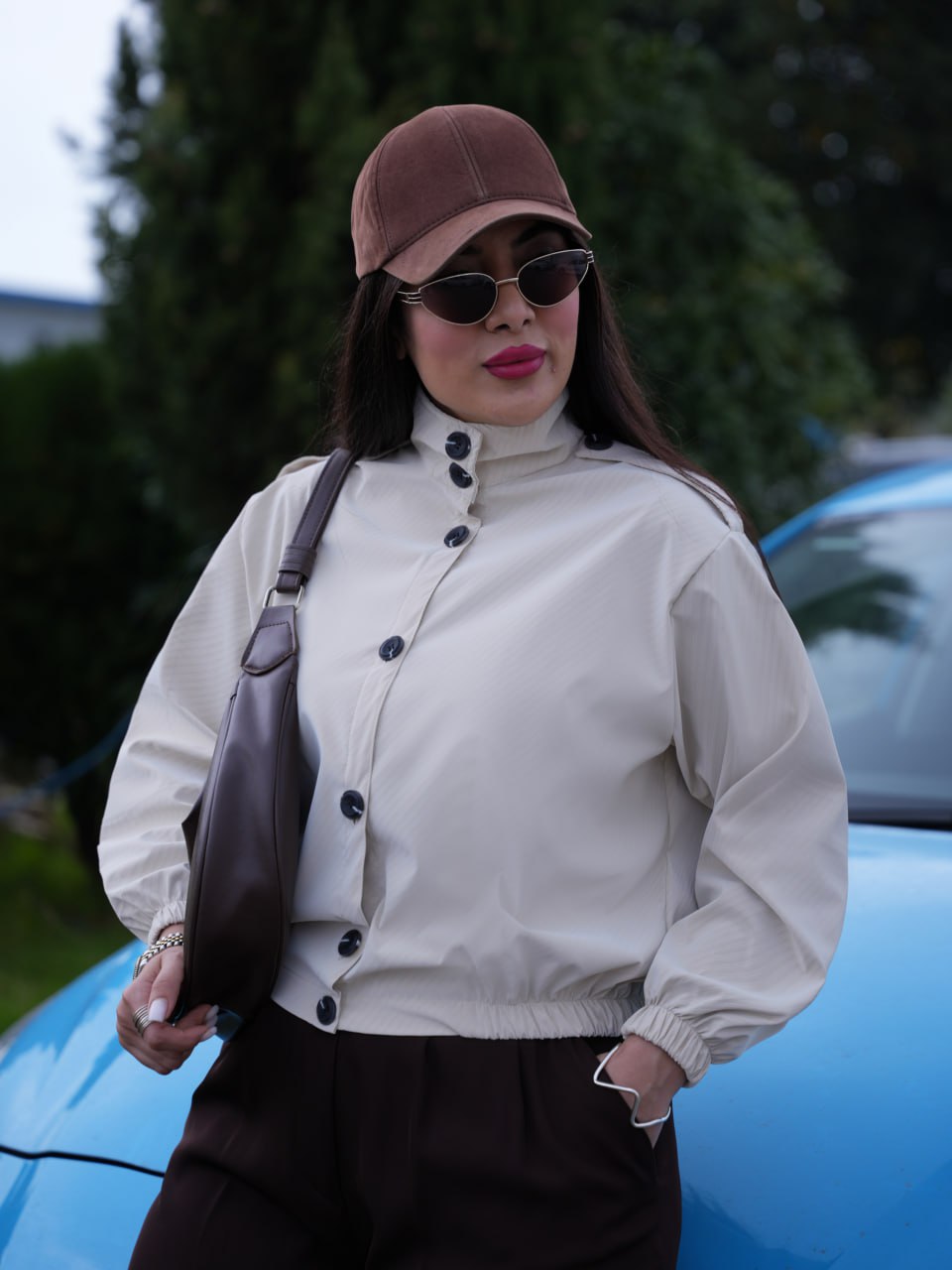 بامبر یقه ایستاده پایین کش قصیده کد6731