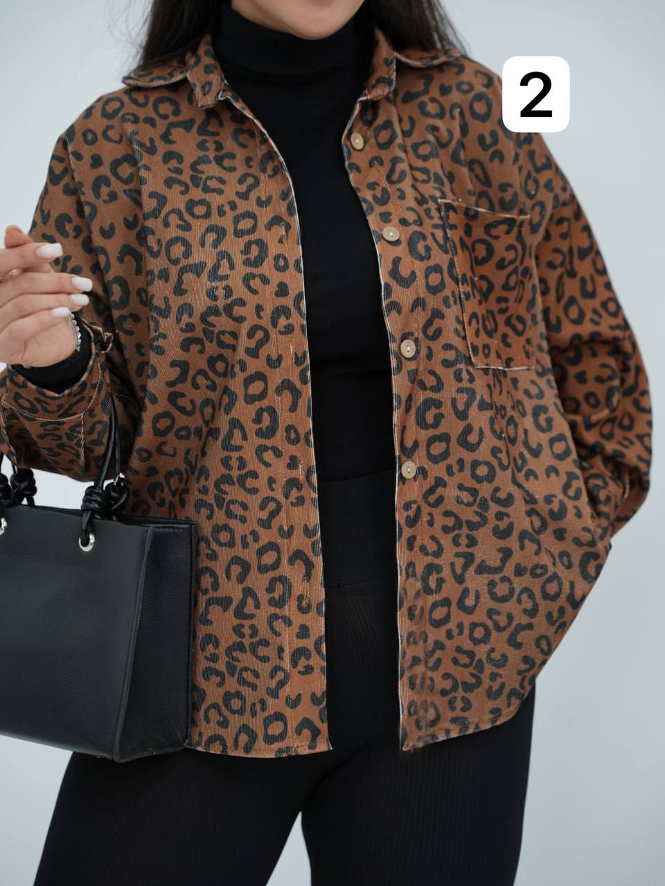 شومیز پلنگی تک جیب لایلا کد6737